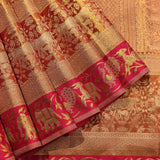 Majestic Gold & Pink Shikargah Kanjivaram Silk Saree