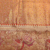 Radiant Pink & Gold Floral Woven Banarasi Silk Saree