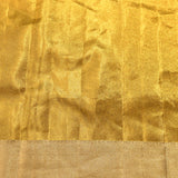 Ivory And Gold Dual Tone Zari Meenakari Floral Jaal Pure Silk Kanjivaram Saree With Contrast Red Border