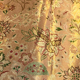 Ivory And Gold Dual Tone Zari Meenakari Floral Jaal Pure Silk Kanjivaram Saree With Contrast Red Border