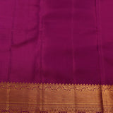 Royal Cream & Purple Floral Weave Kanjivaram Silk Saree