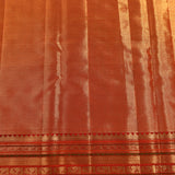 White And Teal Multicolour Checks Pure Silk Kanjivaram Saree With Contrast Red Heavy Woven Border