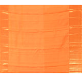 Vibrant Orange With Colourful Buttis And Broad Gold Zari Border In Kanjivaram Silk Saree