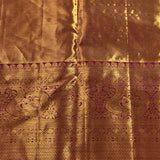 Vibrant Mustard & Purple Floral Weave Kanjivaram Saree