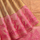 Elegant Gold & Pink Kanjivaram Silk Saree