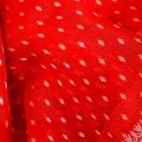 Red Kanjivaram Silk Saree With Silver Zari Butti And Woven Floral Border