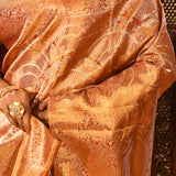 Regal Copper Gold Traditional Kanjivaram Tissue Silk Saree
