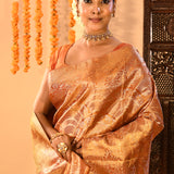 Regal Copper Gold Traditional Kanjivaram Tissue Silk Saree
