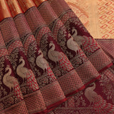Royal Burgundy & Copper Kanjivaram Silk Saree
