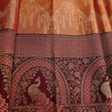 Royal Burgundy & Copper Kanjivaram Silk Saree