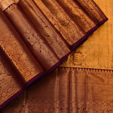 Rust Orange Silk Kanjivaram Saree