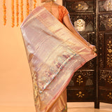 Multicolour With Tapestry Floral Weave Pallu Kanjivaram Silk Saree