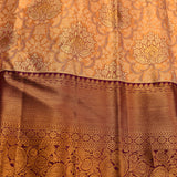 Rust Orange Silk Kanjivaram Saree