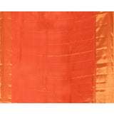 Resplendent Peach Orange Kanjivaram Tissue Silk Saree With Ornate Floral Jaal