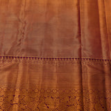 Rust Orange Silk Kanjivaram Saree