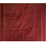 Wine Maroon Dotted Weave With Rose And Leaf Motif Border Designer Saree