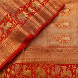 Regal Gold & Red Hexagonal Shikargah Kanjivaram Saree