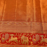 Regal Gold & Red Hexagonal Shikargah Kanjivaram Saree
