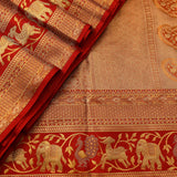 Royal Red & Gold Shikargah Handloom Silk Saree