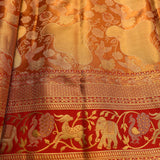 Royal Red & Gold Shikargah Handloom Silk Saree