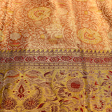 Vintage Gold & Maroon Shikargah Woven Silk Saree