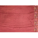 Beige With Fine Stripes And Maroon Embroidered Pallu Designer Saree