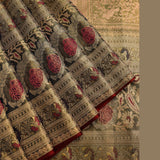 Opulent Maroon & Gold Woven Banarasi Silk Saree