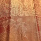 Metallic Copper And Maroon Kanchi Tissue Silk Saree