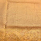 Antique Gold Zari All Over Peacock Floral Jaal Pure Silk Kanjivaram Saree With Self Border
