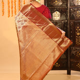 Red And Gold With All Over Zari Checks On Kanchipuram Silk Saree