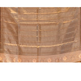 Soft Beige Brown Tissue Kanjivaram Silk Saree