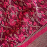 Rich Burgundy And Magenta Banarasi Saree With Intricate Jacquard Weave