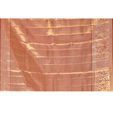 Soft Brown With All Over Floral Jaal Kanjivarm Tissue Silk Saree