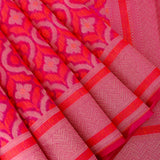 Vibrant Hot Pink Banarasi Saree With Intricate Jacquard Weave