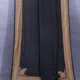 Timeless Black Banarasi Silk Saree With Traditional Copper Zari Shikargah Border