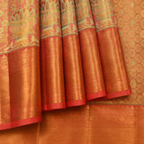 Opulent Copper-Gold Kanjivaram Silk Saree