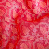 Radiant Pink Banarasi Silk Saree With Traditional Jacquard Weave