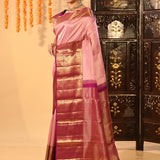 Baby Pink With Butti Kanjivaram Silk Saree