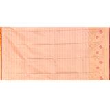 Purple Checked Meenakari Kanjivaram Silk Saree