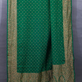 Exquisite Copper Zari Woven Green Banarasi Silk Saree With Butti And Jaal Detailing