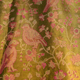 Opulent Olive Green & Rose-Gold Brocade Kanjivaram Saree