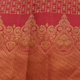 Heritage Pink & Gold Grid-Pattern Kanjivaram Silk Saree