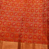 Radiant Crimson & Gold Peacock Jaal Kanjivaram Saree