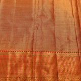 Mustard Gold Floral Vine Kanjivaram Silk Saree