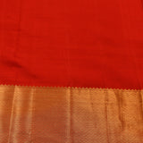 Exquisite Red & Gold Checked Floral Kanjivaram Silk Saree