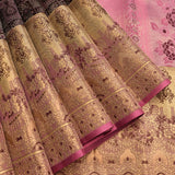 Deep Plum Geometric Kanjivaram Silk Saree