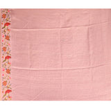 Soft Lavender With All Over Checks, Floral And Bird Motif Border Designer Saree