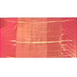 Golden Pink Floral Kanjivaram Silk Saree