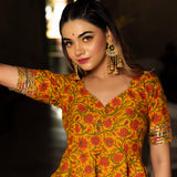 Marigold Peplum Sharara Set