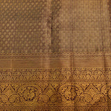 Serene Pastel Green & Gold Bird-Motif Kanjivaram Saree